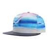 tie dye 5 panel hip hop hat stitching color 3D heat transfer printing snapback hat wholesale
