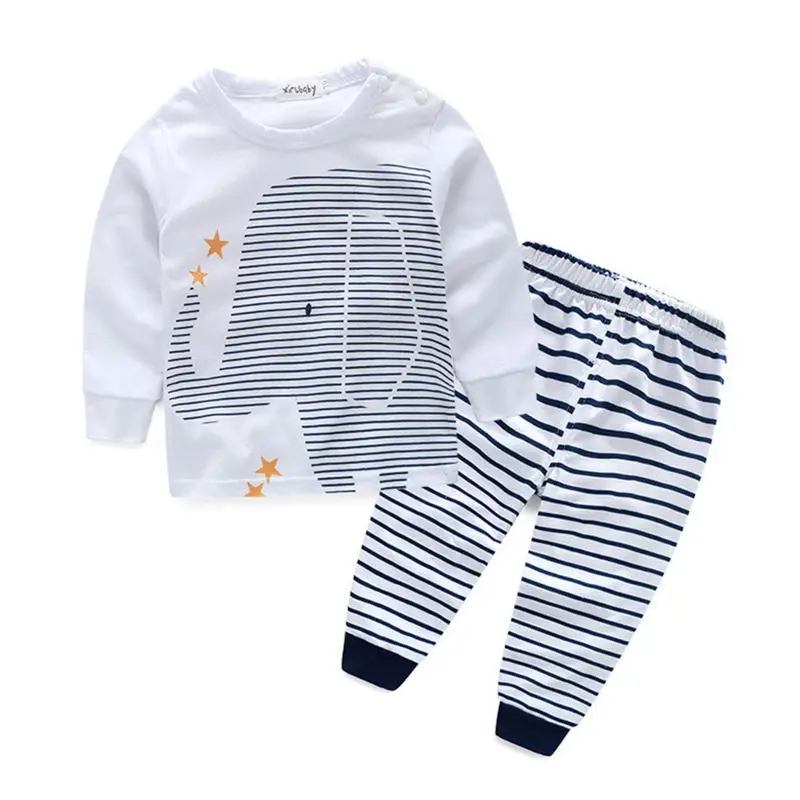 Infant Newborn Baby Boys Girls Sets Tops Long Sleeve Elephant T-shirt + Stripe Pants Leggings 2pcs Outfits Set Cotton Clothes, As picture
Infant Newborn Baby Boys Girls Sets Tops Long Sleeve Elephant T-shirt + Stripe Pants Leggings 2pcs Outfits Set Cotton Clothes, As picture