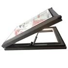 Thailand black profile aluminium frameless double/triple glazed screen mesh swing side opening windows