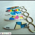 Custom made soft pvc rubber key chain mini surfboard keychain