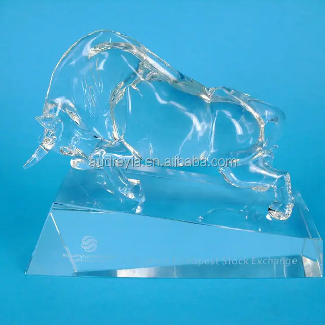 crystal bull figurine business gift
