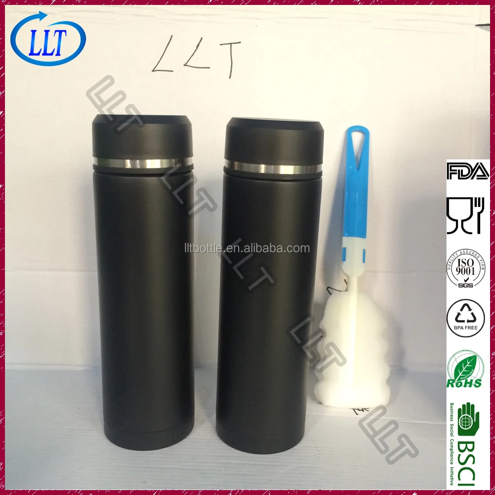 black vacuum flask