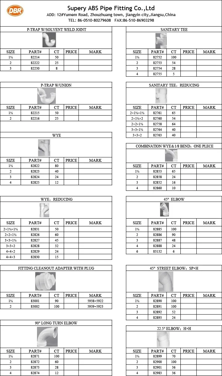 PVC DWV FITTING Catalogue201511-1