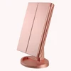 Amazon Top Seller 2019 Vanity Led Lighted Travel Makeup Mirror Desktop Trifold Magnified Make Up Mirror With Lights