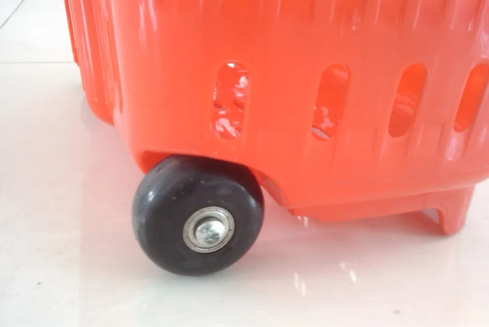 新製品2016ハンドキャリープラスチックスーパーマーケット買い物かご用マートで両輪仕入れ・メーカー・工場