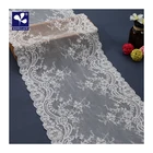 Warp Stretch Knit Raschel Jacquard Wide Lace band For Ladies Lingerie Fabric