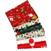 Red Color Decoration Christmas Cotton Fabric Printed Cloth For Patchwork Needlework DIY Handmade Sewing Quilting