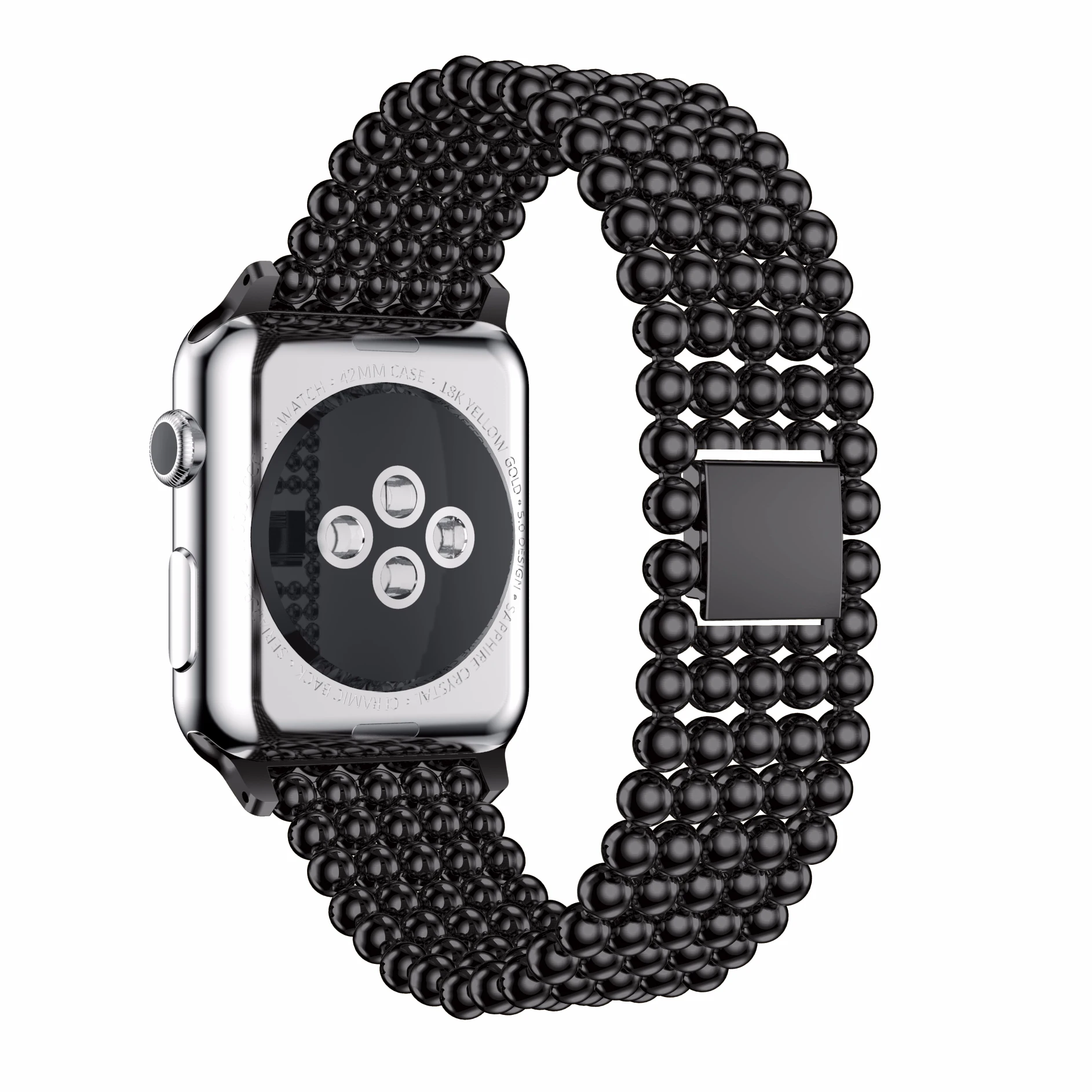 for Apple Watch bracelet 38mm 40mm, Fashion Beads for iwatch Band with Metal Chain with sport band, Black ,gold, rose gold, silver
for Apple Watch bracelet 38mm 40mm, Fashion Beads for iwatch Band with Metal Chain with sport band, Black ,gold, rose gold, silver
