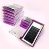 customized Packaging Box Faux Mink Fur Fabric Silk individual Lashes Extension 17mm 18mm long