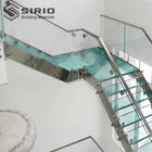 Foshan Custom-made Steel Staircase Glass Stair for Sale
