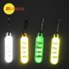 Customize safety shape reflector key ring pouch children garment bag decoration hanger