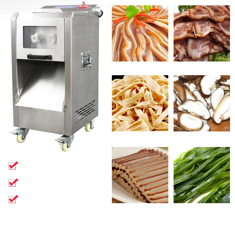 Automatic Industrial Lamb Cube Dicer Cut Thin Fresh Cooks Portable Meat Slicer Grinders Mincer Machine