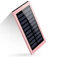 

Solar Charger Solar Power Bank 20000mAh Portable External Backup Outdoor Cell Phone Battery Charger with LED Flashlights Solar