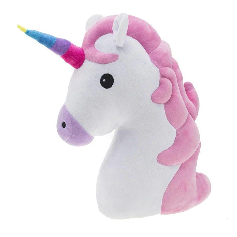 De San Valentín gran unicornio de peluche de juguete de felpa blanca