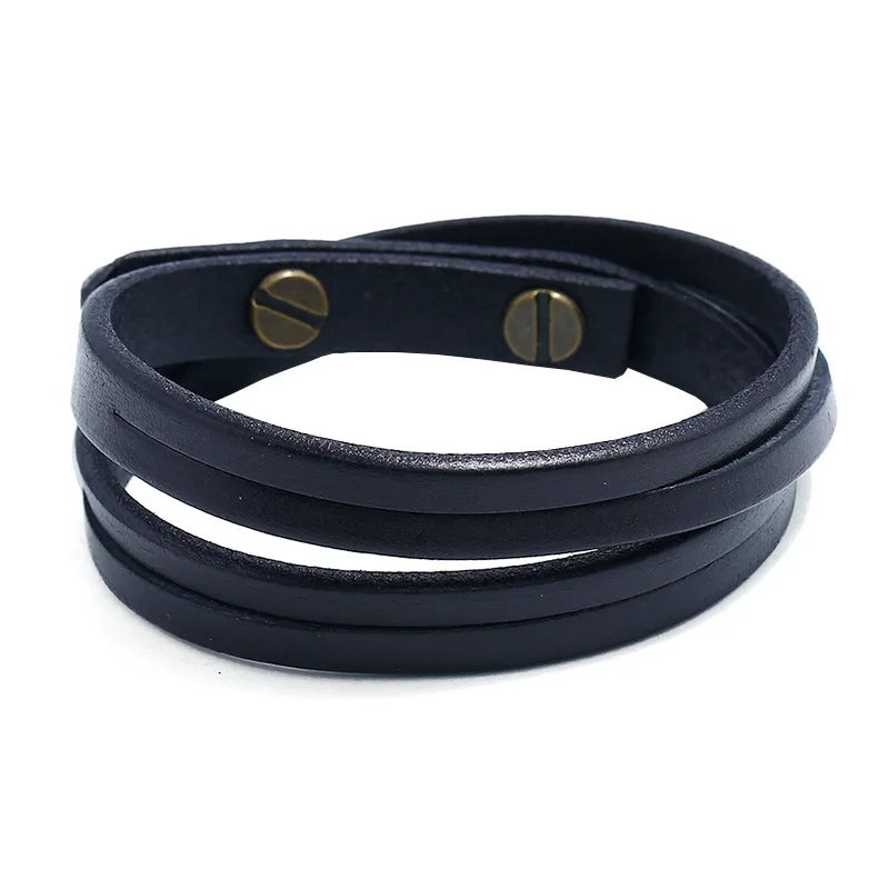 Wholesale Price Genuine Leather Wrap Bracelet In Black and Brown Color Fashionable Jewelry Cheap Men's Hand Cuff Bracelet
Wholesale Price Genuine Leather Wrap Bracelet In Black and Brown Color Fashionable Jewelry Cheap Men's Hand Cuff Bracelet
