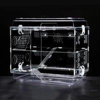 

Transparent acrylic double-layer super large hamster cage