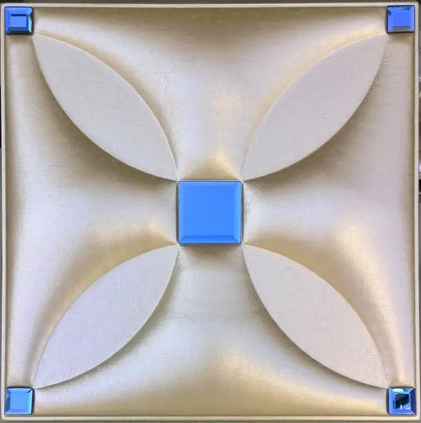 3d leather wall panel styrofoam 3d panel wall coating 3d wall panel with full color