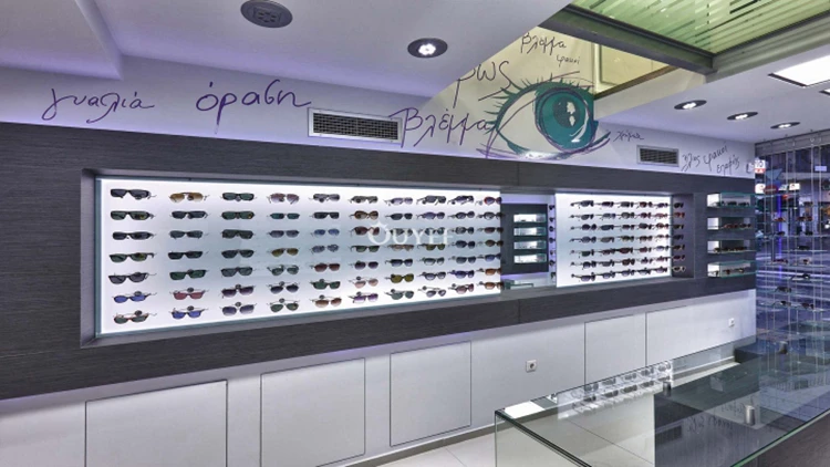 Best Optical Shop Decoration Design Beauty Supply Gondola Furniture Store Sunglasses Display Shelf