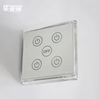 Wifi Smartphone wall Glass Screen Touch light Switch 4 gang 220V Tuya