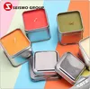 Sliver Square Small Metal Lids Travel Candle Tin Box