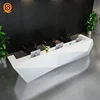 Customized Design Artificial Stone Beauty Office Standing Reception Desk Office Front Reception Desk