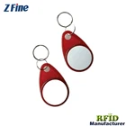 13.56mhz and 125khz dual frequency IC ID rfid keyfob / key fob tag with keychain