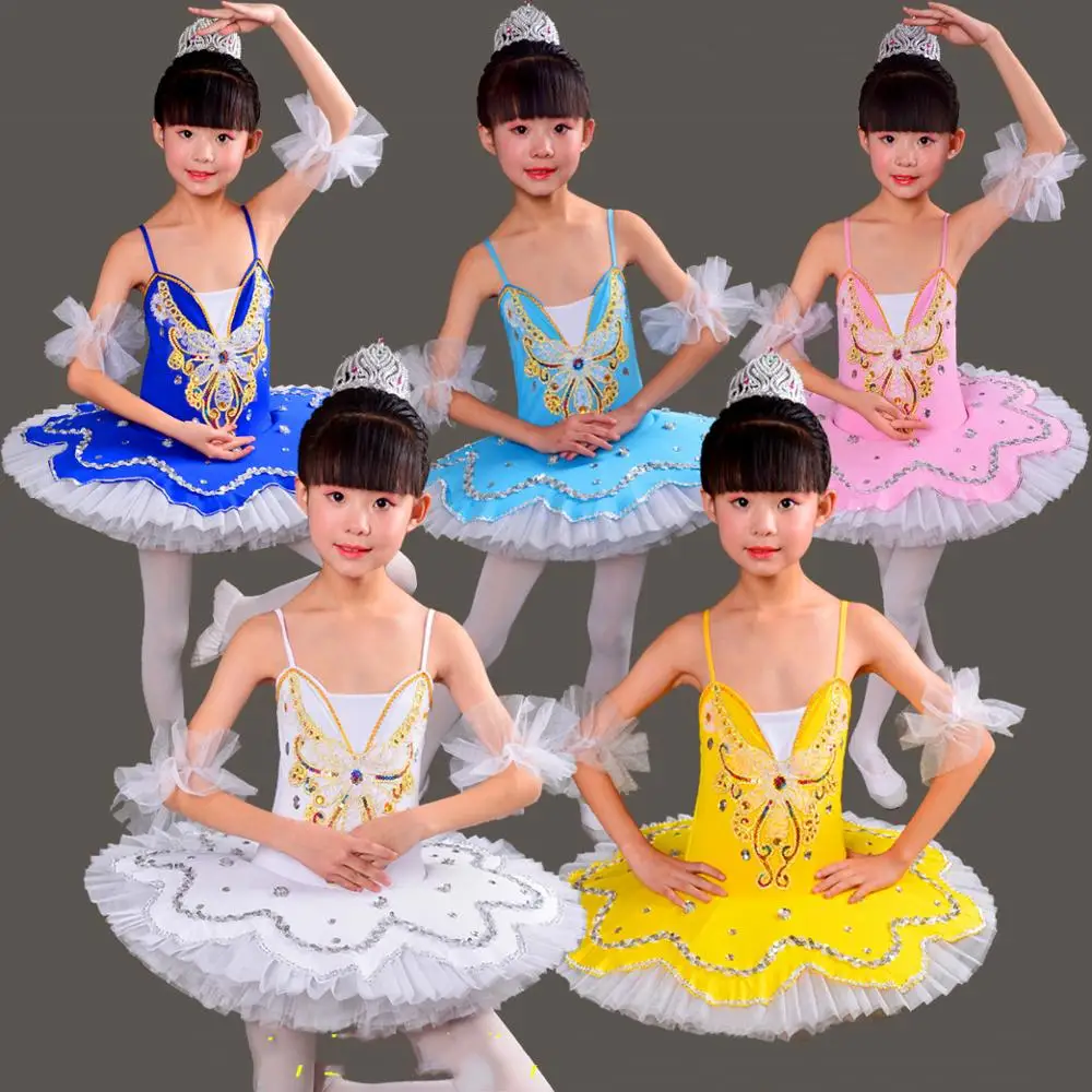 

Professional Children Ballet Tutu Dance Dress Swan Lake Ballet Costumes Kids Girls Stage Wear Ballroom Dancing Outfits DN2198, Pink;purple;yellow;rose red;lake blue;royal blue;black;white