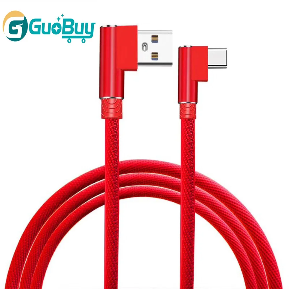 1m/3FT Phone Cable Right Angle USB-C Type C Data & Sync Faster Charger Cable For Samsung Galaxy S8 Universal Smartphone Cables - ANKUX.COM