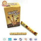 Chocolate flavored crispy wafer roll stick biscuit