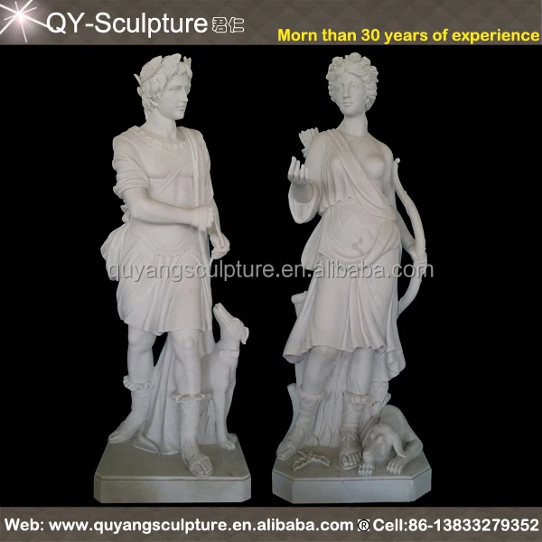 Artemis Diana de Versalhes Caçadora estátua Veados Estátua Estátua de Deusa Grega