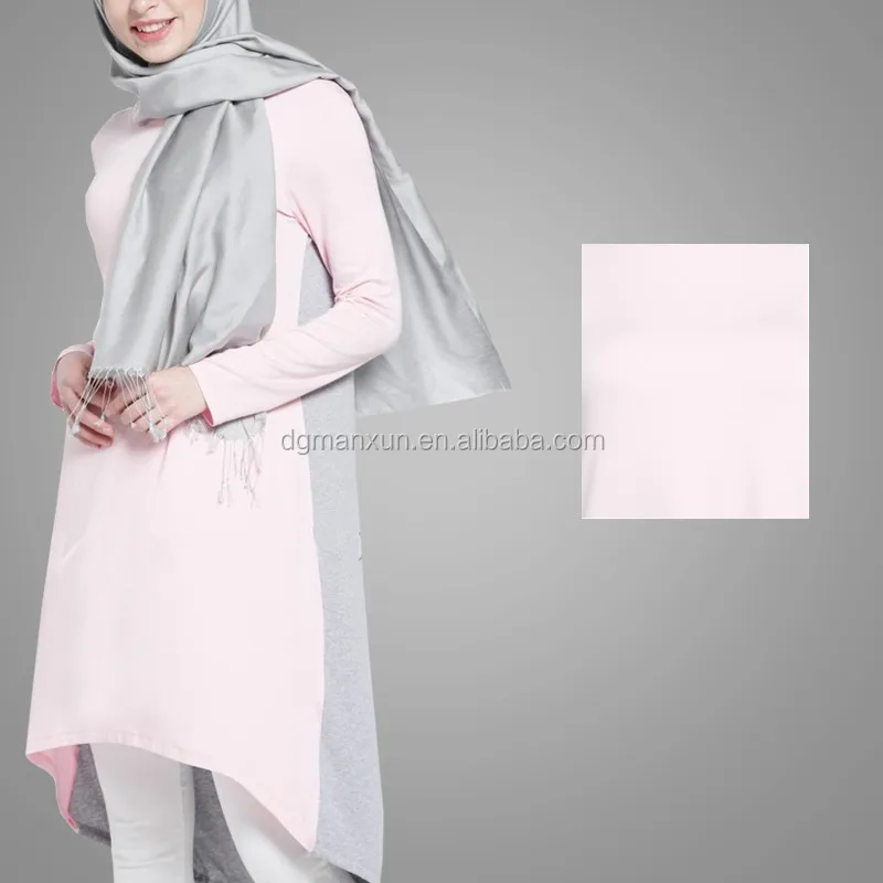 Hot Sell Fashion Pink Turkish Top Abaya Muslim Girls Summer Long Sleeve Sweep Tunic Islamic Women Clothing (3).jpg