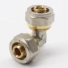 Semi-plated Brass Forged Equal 90 Degree Elbow Compression Fitting