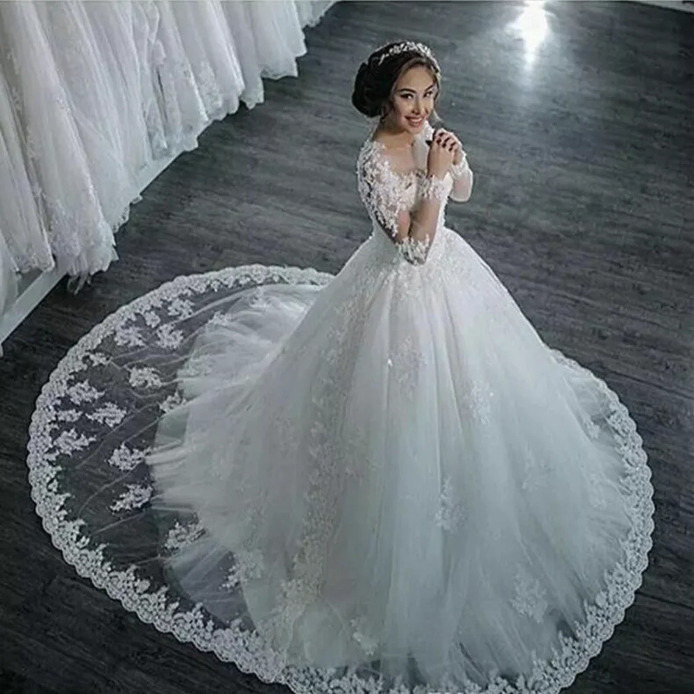 2018 Spring New Foreign Trade Wedding Dress Long Sleeved Tail Lace Wedding Dress High-end Custom Detachable Tail Wedding Gown, White
2018 Spring New Foreign Trade Wedding Dress Long Sleeved Tail Lace Wedding Dress High-end Custom Detachable Tail Wedding Gown, White
