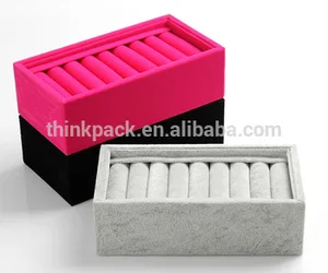 jewelry velvet display tray embossed crocodile grow blind box