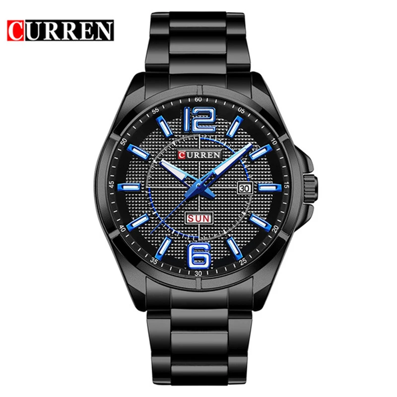 

Curren 8271 Brand Men Wrist Watches Leisure Business Date Week Military Heavy Dial Male Stainless Steel Luxury Hand Quartz Watch