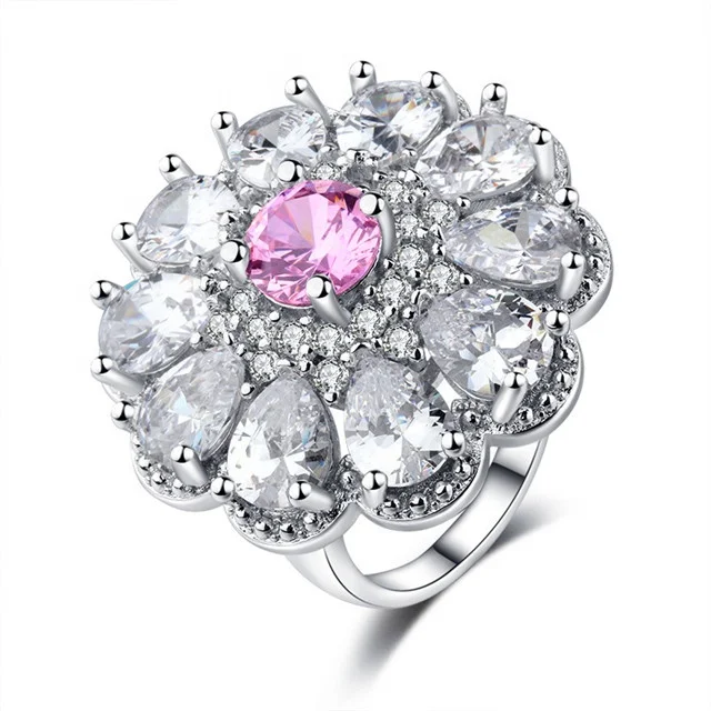 Elegant Flower Zircon Ring Romantic Engagement Wedding Rings for Women Fashion Jewelry Womens Accessories Bague Femme
Elegant Flower Zircon Ring Romantic Engagement Wedding Rings for Women Fashion Jewelry Womens Accessories Bague Femme
