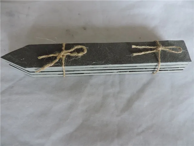 工場直接価格手作り装飾矢印形状30*4センチカットエッジ黒い石植物ラベル安い植物マーカー用ガーデン仕入れ・メーカー・工場