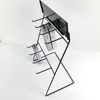Metal wire counter cell phone accessory display rack with hooks