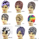 Leopard Print Indian Hat Muslim Headscarf Street Dance Arab Hat Yoga Hat Head Cap W020