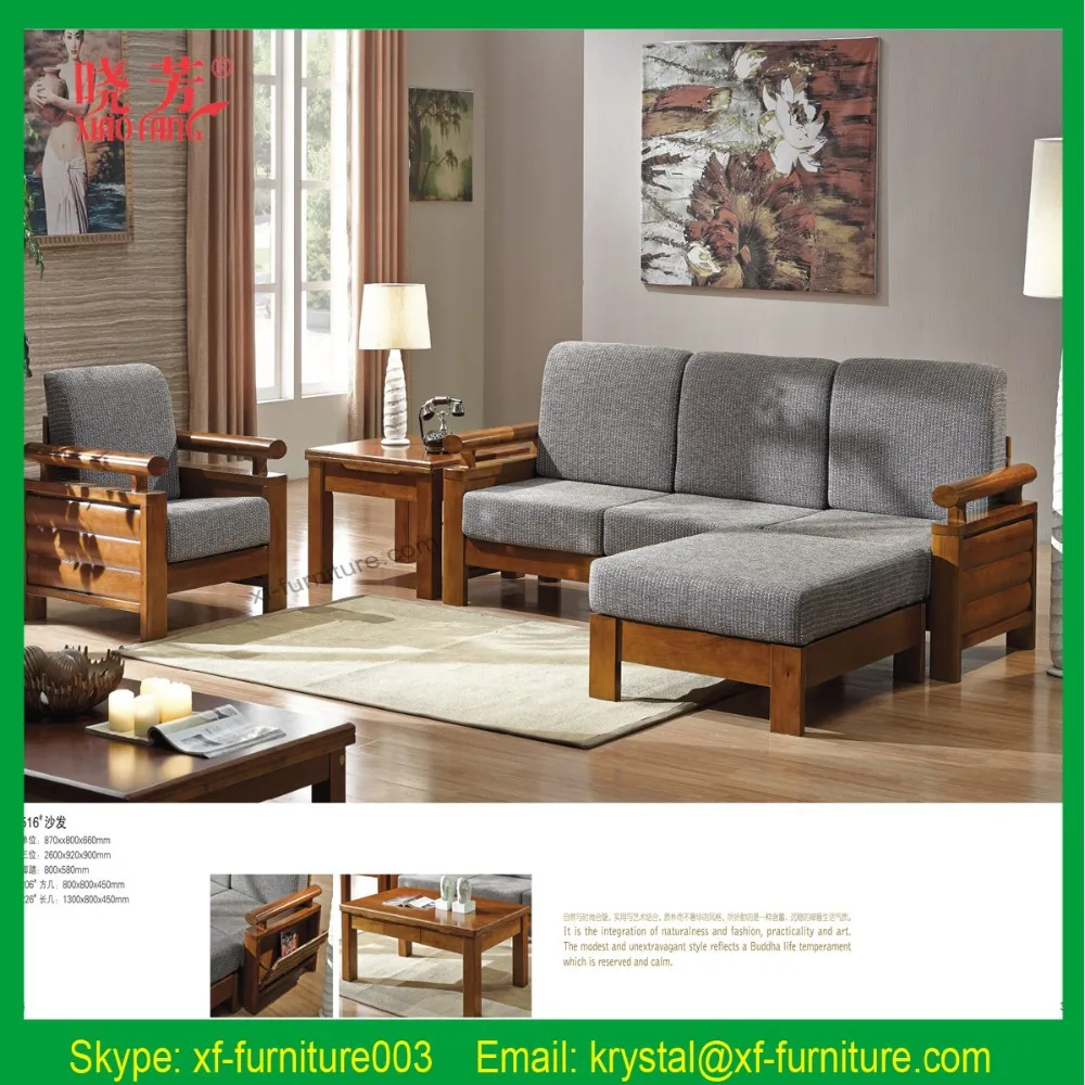 Woonkamer meubels bankstel ontwerpen teak hout woonkamer sofa ...