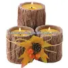 aroma triple bark candle/bark decorative pillar candle
