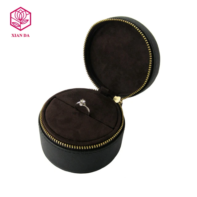 custom velvet set round jewelry display box travel jewelry gift