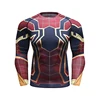 Wholesale Custom Sublimation Superhero Spiderman Long Sleeve Shirts New Movies 3d Compression T Shirt