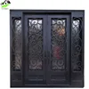 american style modern exterior wrought iron double entry doors for apartment building