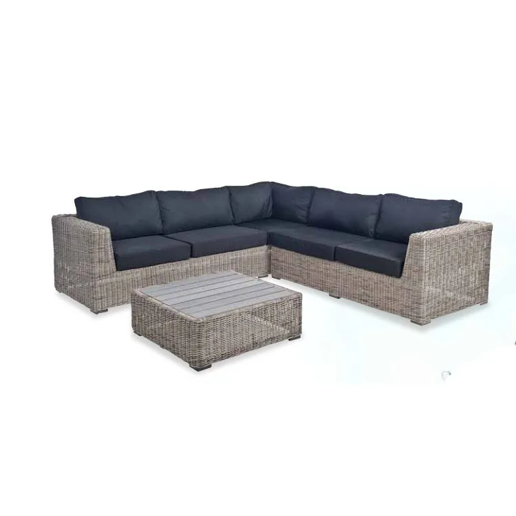 Comfortable style aluminum rattan sofa set contemporary modern sofa design