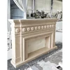 Natural Marble Stone Fireplace Surround,Beige Marble Fire Place Mantel Factory