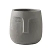 Round Ceramic Succulent Planter Pot Modern Flower Cactus Pot Stone Statue Pot