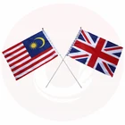 Custom Promotion Malaysia Small Tour National Hand Held Flags