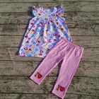 wholesale children's boutique clothing new spring high quality cotton baby girls cotton Valentines days outfits