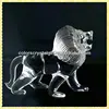 Luxurious Clear Engraved Crystal Lion For Table Centerpieces